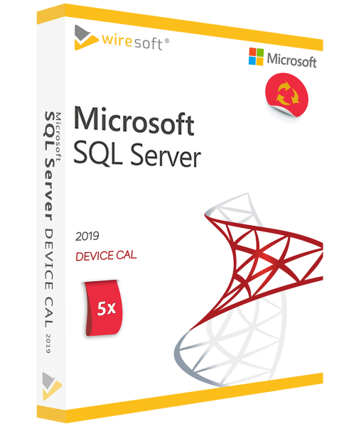 MICROSOFT SQL SERVER 2019 - 5 PACK ENHET CAL